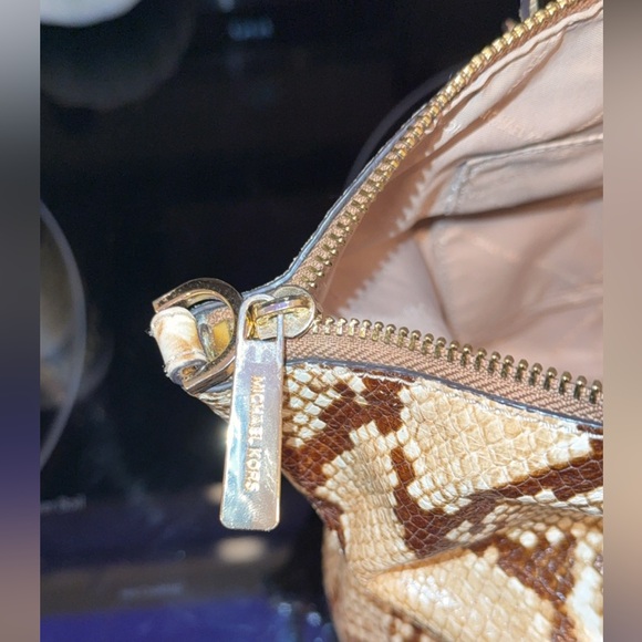 Michael Kors brown snakeskin purse - Picture 3 of 7